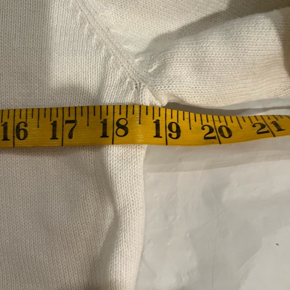 Coldwater Creek Cardigan Sweater. Embroidered. Cream with gold/tan accent Small - Picture 13 of 14